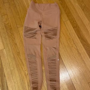 Alo Yoga tan/camel moto leggings size medium
